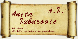 Anita Kuburović vizit kartica